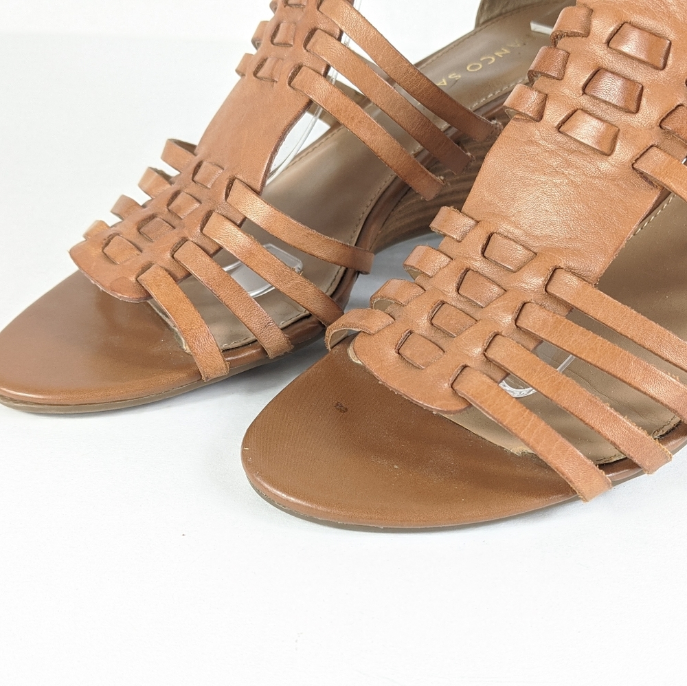Franco Sarto Keller Wedge Heels Leather Sandals - Picture 5 of 8
